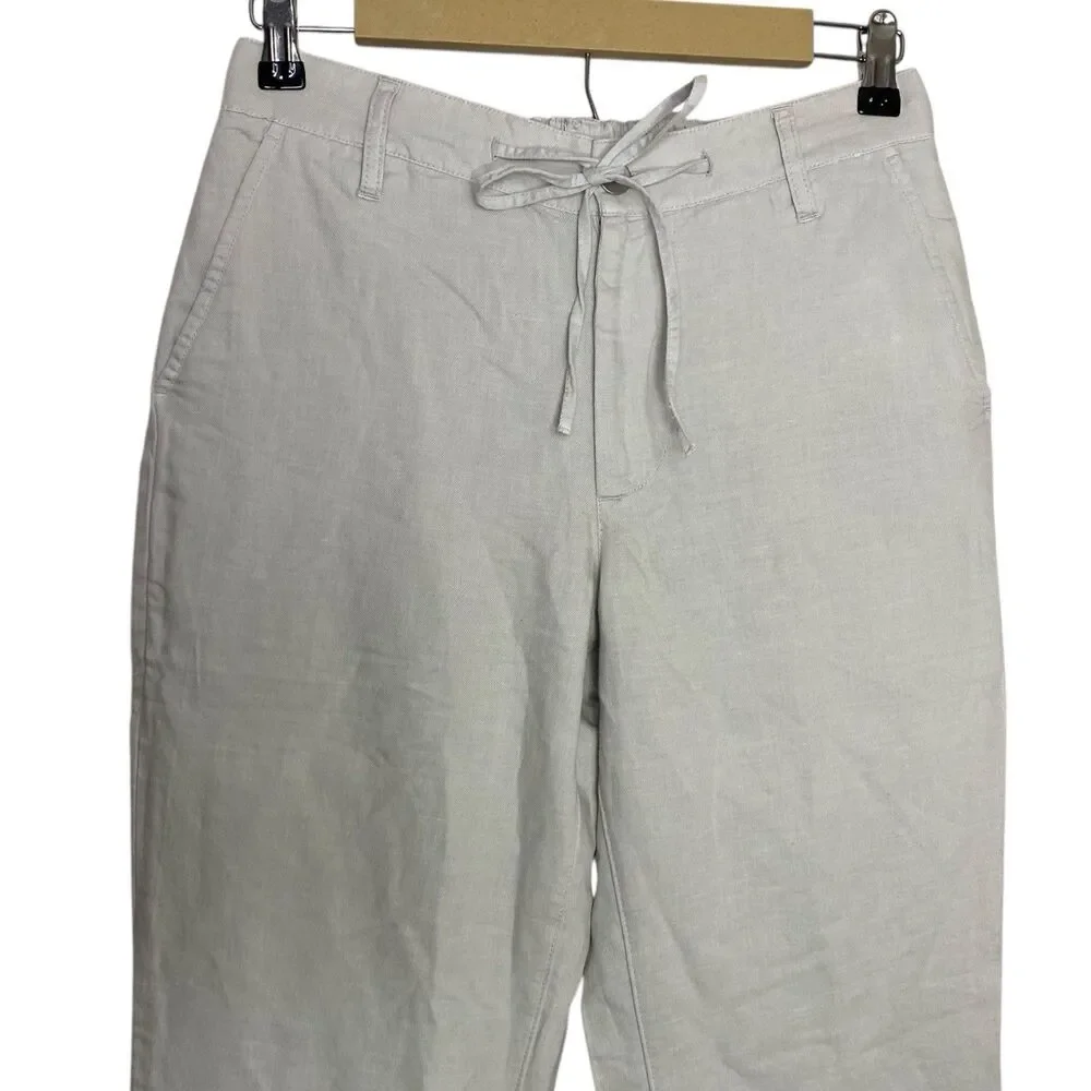 AG Adriano Goldschmied Linen Pants Mens 28 Beige Garreth Jogger Trouser NEW